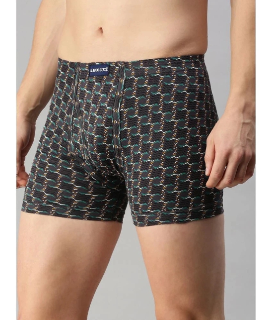 Lux Cozi - Black Cotton Mens Trunks ( Pack of 4 ) - None