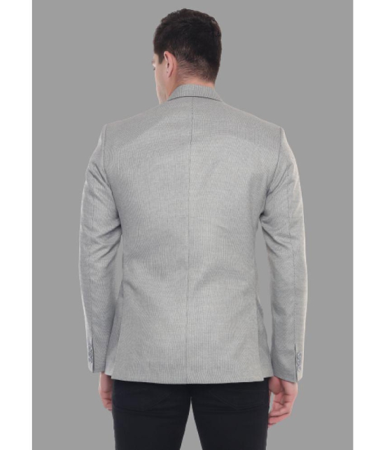 DKGF Fashion - Grey Polyester Regular Fit Men''s Blazer ( Pack of 1 ) - None