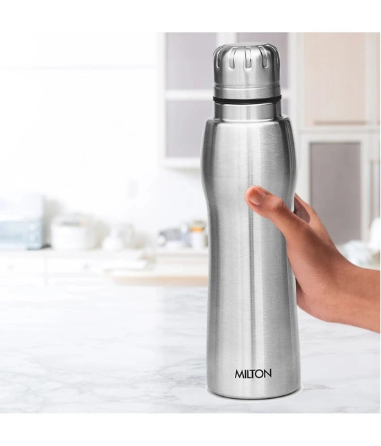 Milton Verve 400 Thermosteel 24 Hours Hot and Cold Water Bottle, 380 ml, Silver - Silver