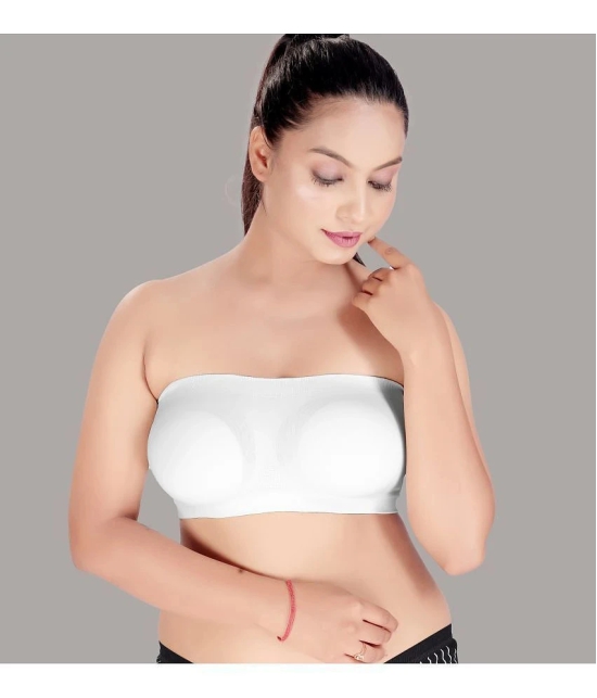 HAYA White Polyester Non Padded Womens Strapless Bra ( Pack of 1 ) - None