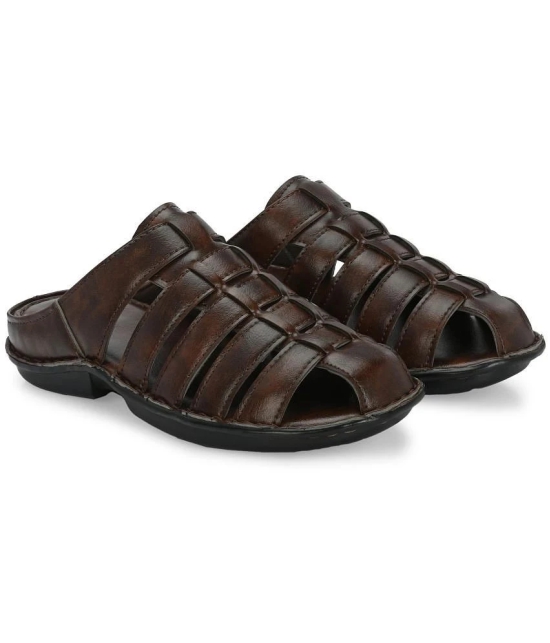 Leeport - Brown Mens Sandals - None