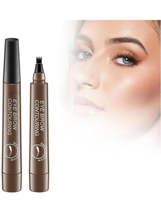 Adbeni Eyebrow Pen with a 4 Micro-Fork Eyebrow Contour pen Brow Eyebrow Kit Black 25 g