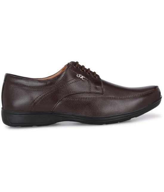 Leeport - Brown Mens Derby Formal Shoes - None