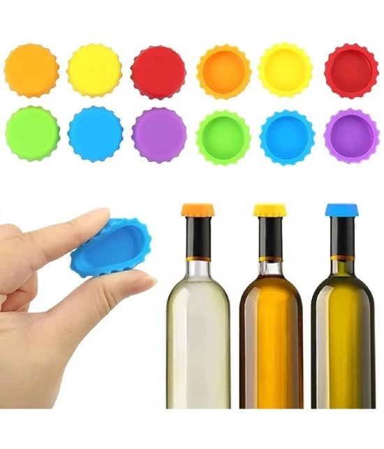 Silicon bottle caps (pack of 6)