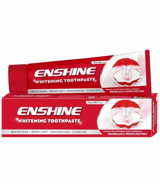 Enshine Teeth Whitening Toothpaste Clove Mint Flavor| Removes Stains (100g Each) , Pack of 3