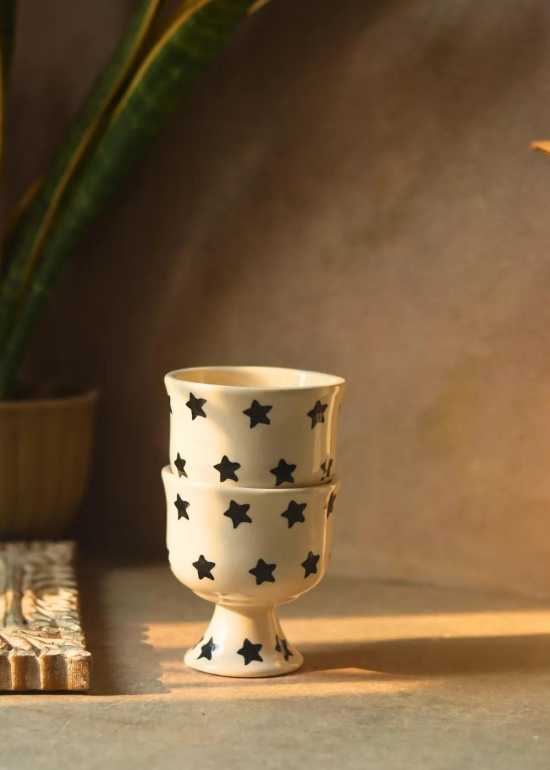 Black Star Ice Cream Goblet-Set of two