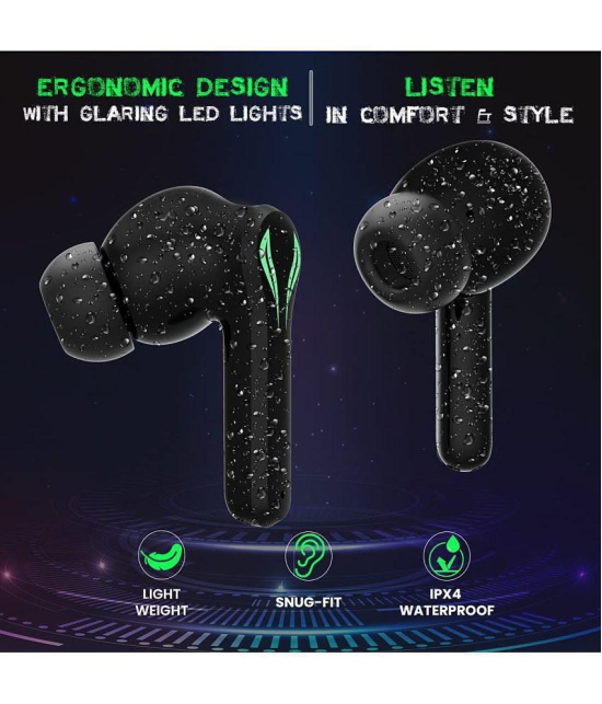 VEhop Voy Play Low Latency In Ear True Wireless (TWS) 48 Hours Playback IPX4(Splash & Sweat Proof) Low Latency,Powerfull bass -Bluetooth V 5.0 Black