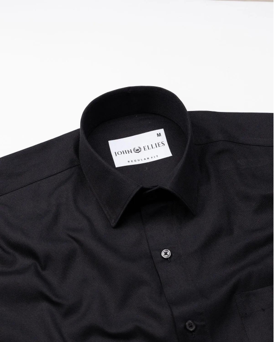 Renato Privilege Black Plain Oxford Cotton Shirt-39 / S