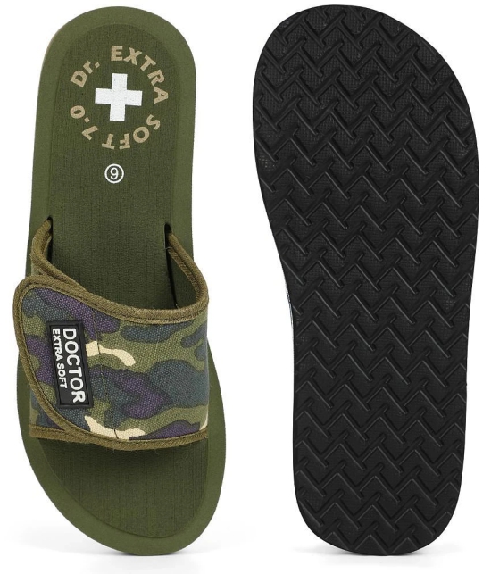 DOCTOR EXTRA SOFT - Olive  Womens Slide Flip flop - None