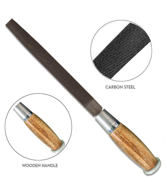 Amb File Wooden Handle Steel Cut Half Round 12 Inches