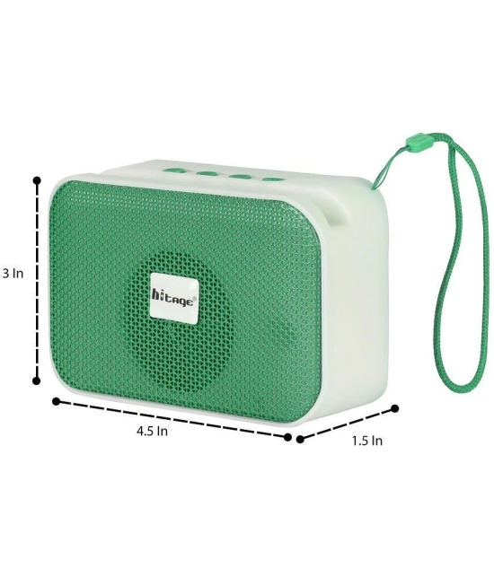 hitage BT-5.0 Glare 5 W Bluetooth Speaker Bluetooth V 5.0 with USB,SD card Slot Playback Time 24 hrs Green - Green