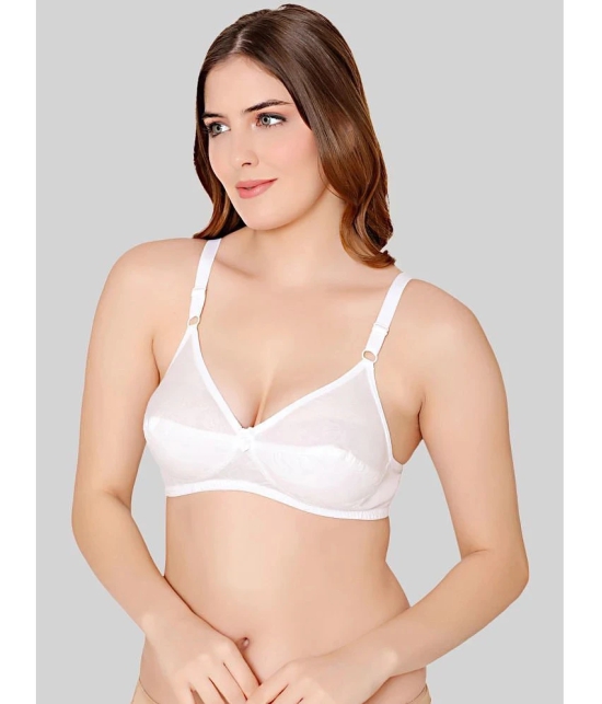 Bodycare White Cotton Blend Non Padded Womens Everyday Bra ( Pack of 1 ) - None