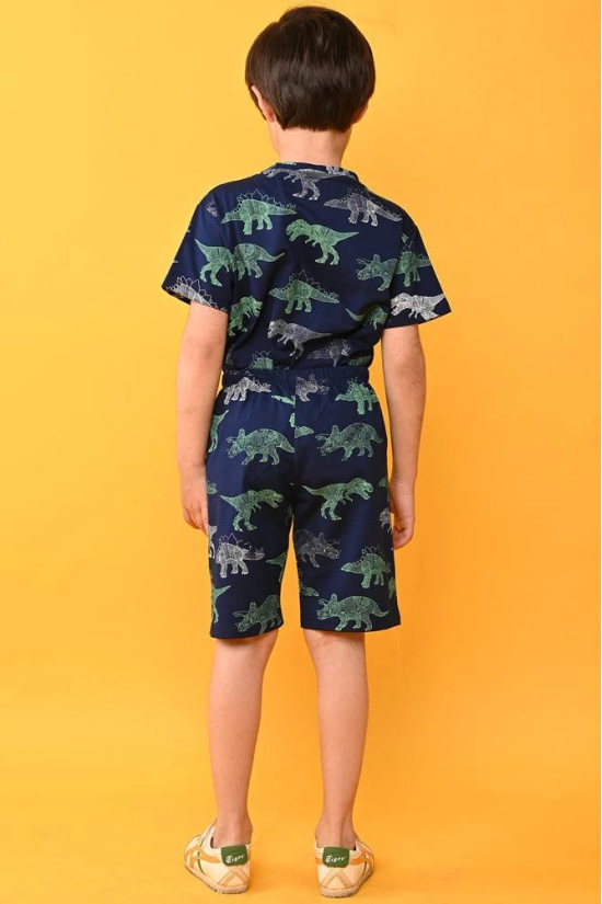 DINOSAUR NAVY SLEEPWEAR SHORTS SET - NAVY-5-6 YEARS / 2N / Navy