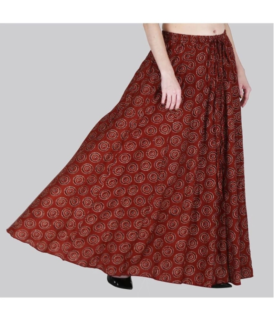 Sttoffa Maroon Cotton Womens A-Line Skirt ( Pack of 1 ) - None