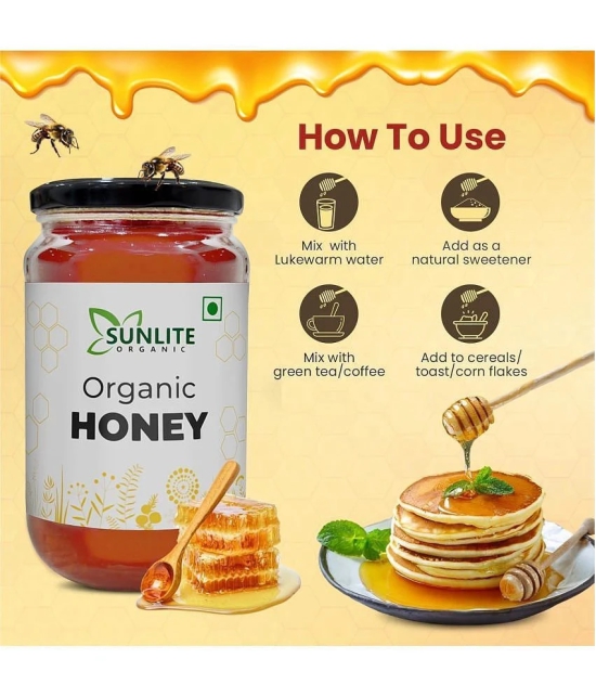 Sunlite Organic 100% Pure Organic Wildflower Honey Raw Unprocessed 1000 g