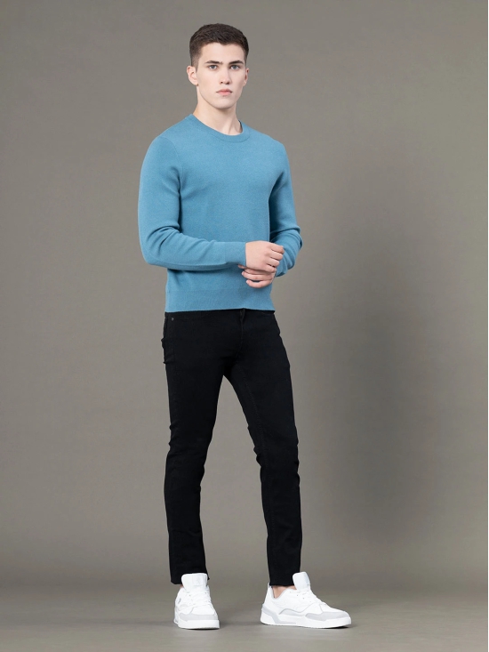 RedTape Round Neck Solid Sweater for Men | Essential Comfort for Every Day