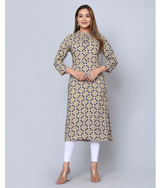 MAUKA - Beige Rayon Women''s Straight Kurti ( Pack of 1 ) - None