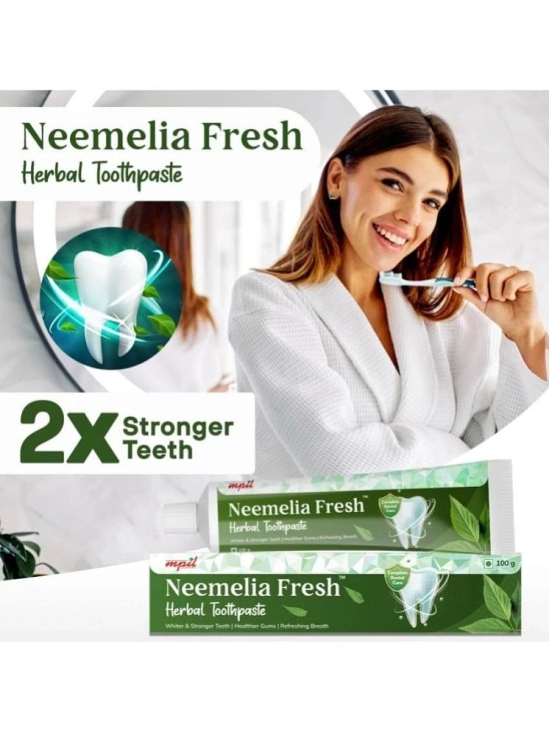 Mpil Wellness Neemelia Fresh Toothpaste For Healthygums & Strong Teeth 100gm (Pack of 5)