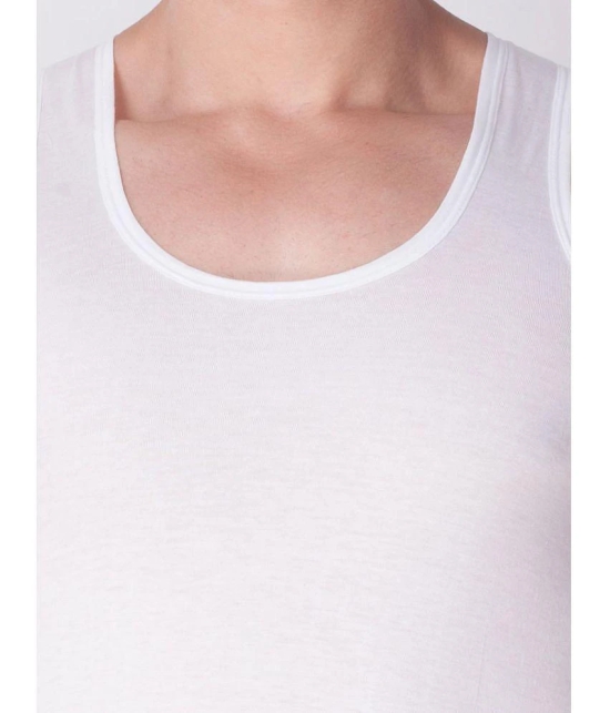 Lux White Cotton Mens Vest - None