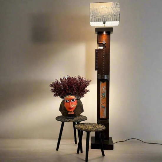 Tall Art Deco Floor  lamp ( 6 feet high ) : Noor 38