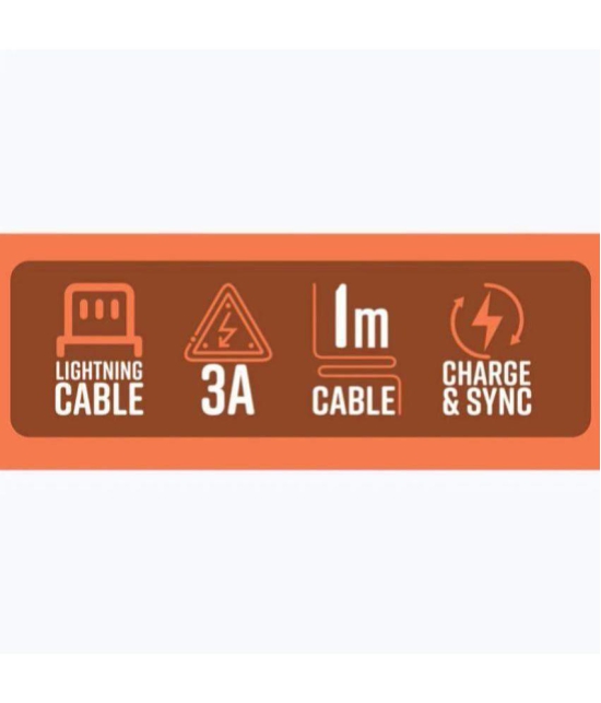 Zebronics White 3A Type C Cable 1.2 Meter - White