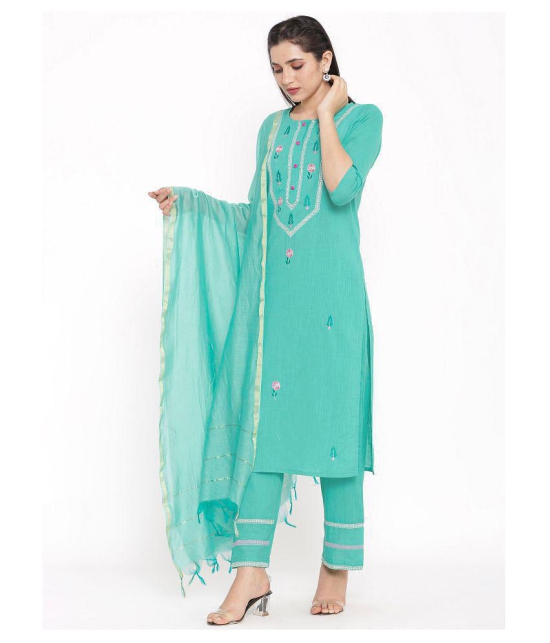 FabbibaPrints Cotton Kurti With Palazzo - Stitched Suit - XXL