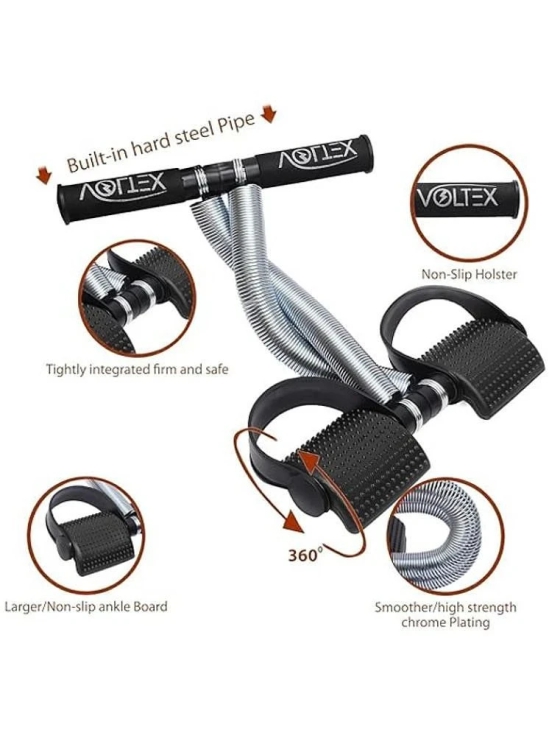 VOLTEX  Double Spring Tummy Trimmer Men and Women for Abs Workout Stomach Exercise Machine for Women and Men Exercise - Black