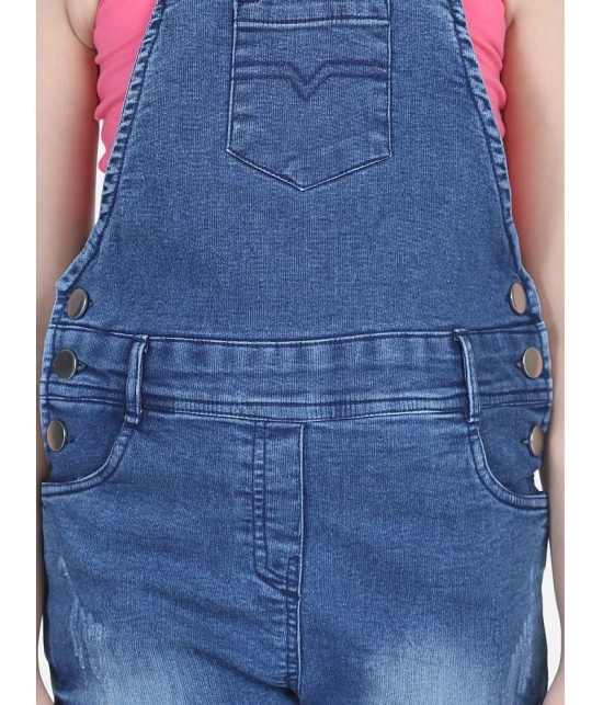 StyleStone - Blue Denim Girls Dungarees ( Pack of 1 ) - None