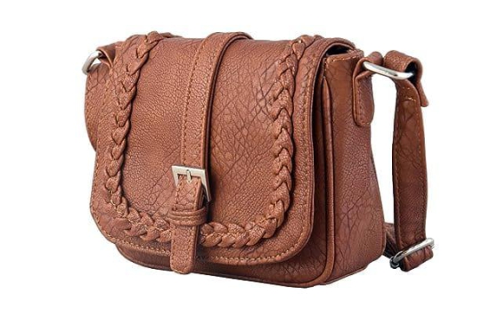 Lychee bags Women's Beige PU Sling Bag ( Maroon)