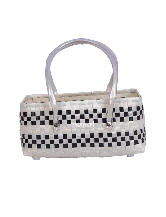 Black & White Reusable Half Basket