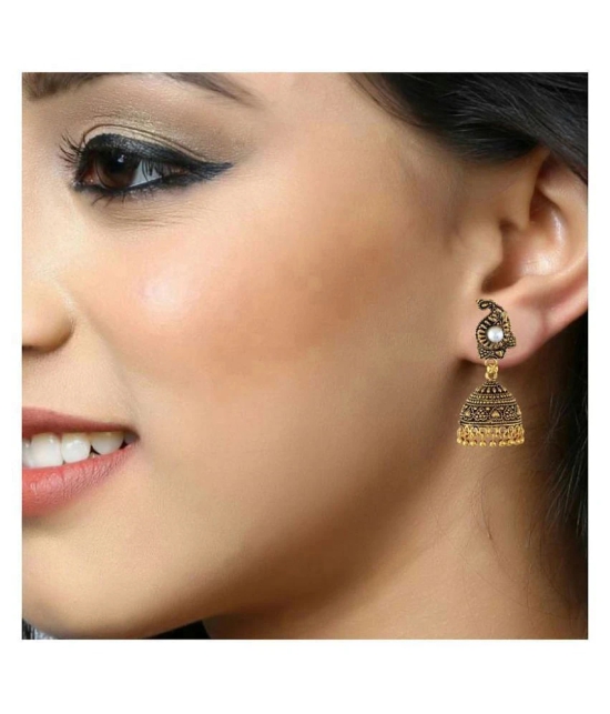 Vighanaharta Antique Finish alloy Jhumki Earring for Women and Girls - Multi Color