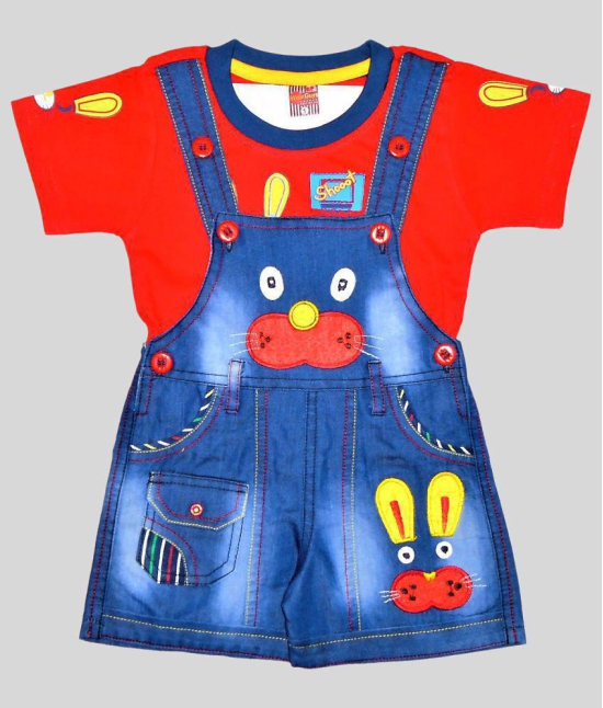 Wise Guys Dungaree Set For Baby Boys & Baby Girls - None