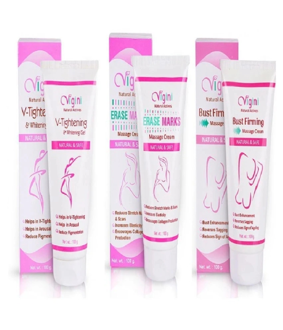 Vigini Whitening &Tightening Gel Feel Virgin,Stretch marks,Firming, Cream Pack of 3