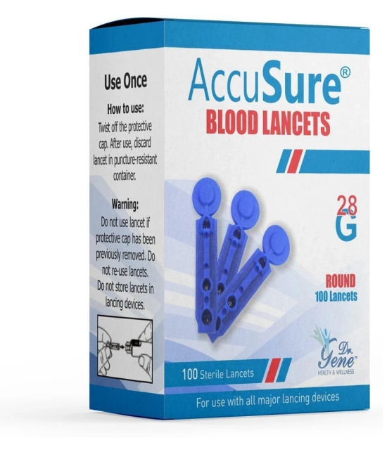 AccuSure Round Lancets(Blue)(100)