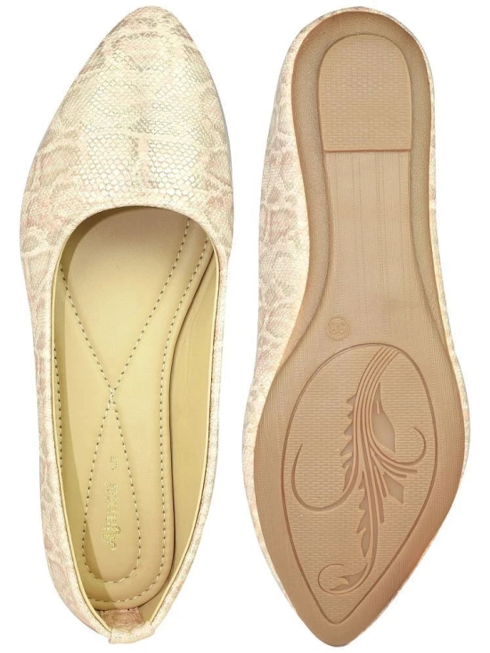 Ajanta Cream Womens Formal Ballerinas - None