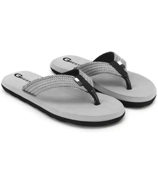 GBest - Grey Men's Thong Flip Flop - None