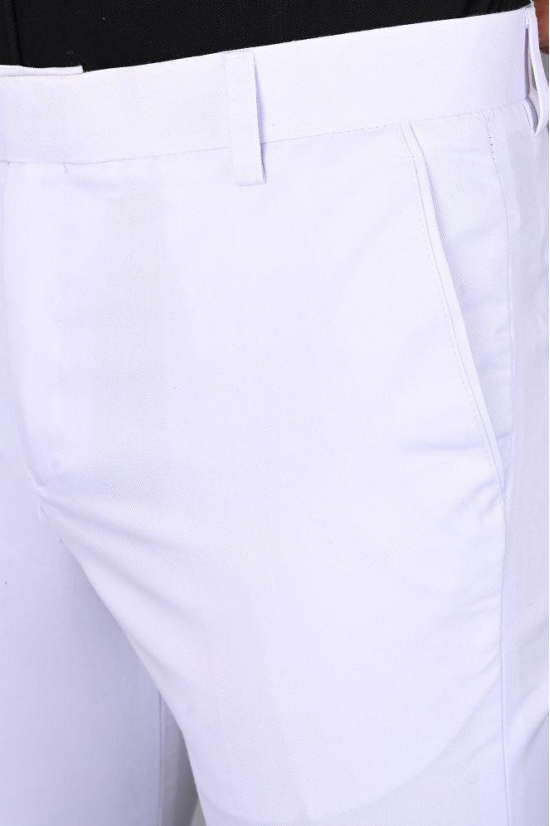 MANCREW - White Viscose Slim - Fit Mens Formal Pants ( Pack of 1 )