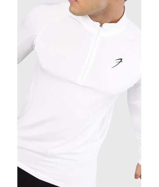 Fuaark White Polyester Slim Fit Mens Sports T-Shirt ( Pack of 1 ) - None