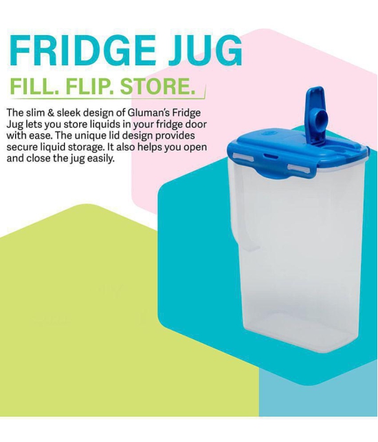 HOMETALAS - Fridge Jug | 2000ml Blue Fridge Water Bottle 2000 mL ( Set of 1 ) - Blue