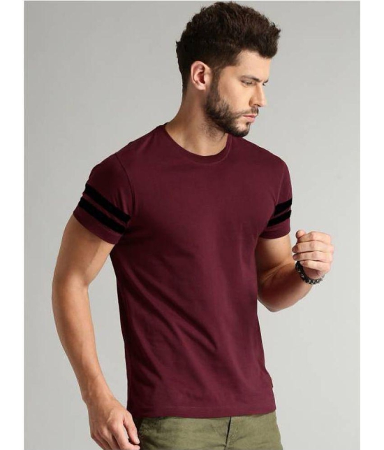 Forbro - Maroon Cotton Blend Regular Fit Men's T-Shirt ( Pack of 1 ) - None