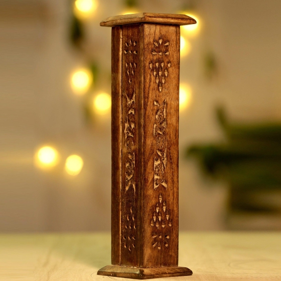 Wooden Tower Agarbatti/ Incense Stick Holder-