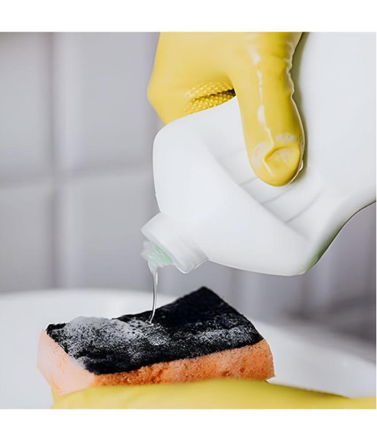 dust n shine - Yellow Cleaning Glove For Kitchen Cleaning