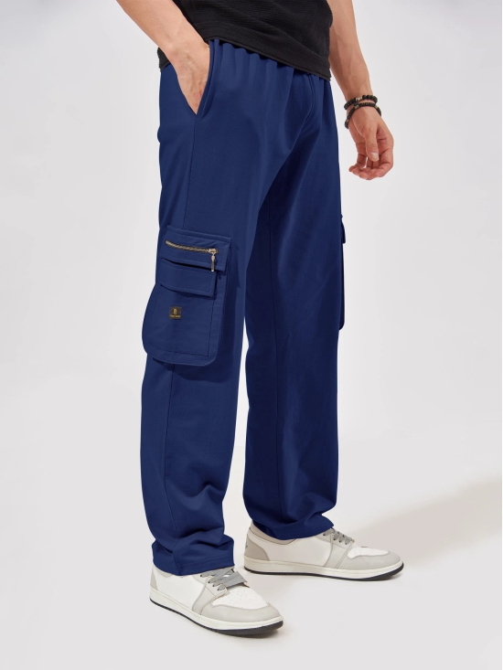 Baggy Side Zip Pocket Navy Cargo-L / Navy