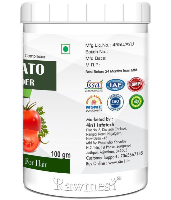 rawmest 100% Tomato Powder for Salad Dressing 100 g