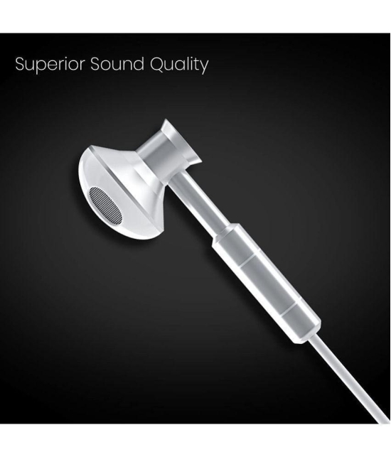 Portronics EAR 1 3.5 mm Wired Earphone In Ear Tangle Free Cable White