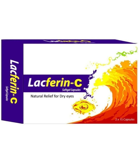 Shreys Lacferin C for Dry Eyes with Curcumin, Omega 3 & Vitamin D 1 no.s Minerals Softgel