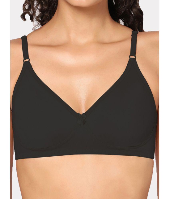 In Shape Lingerie - Black Cotton Non Padded Women's T-Shirt Bra ( Pack of 1 ) - None