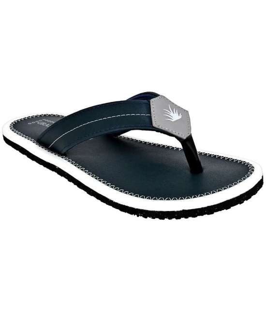 GRASS WALK - Blue Mens Thong Flip Flop - None