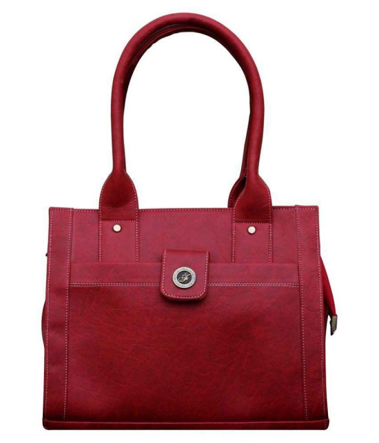 Fostelo -   Red Faux Leather Shoulder Bag - Red