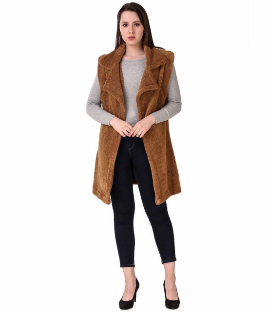 PPTHEFASHIONHUB Fleece Womens Shrugs - Brown ( ) - None